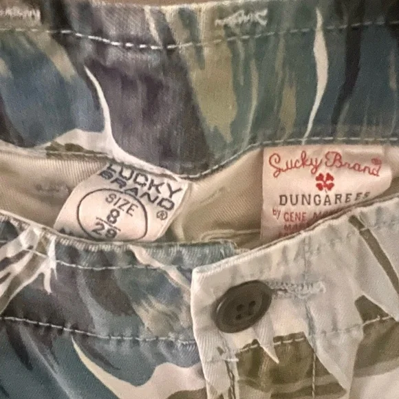Vintage Women’s Lucky Brand Floral Pants Military Crop, Size 8, 100% Cotton - Picture 7 of 8